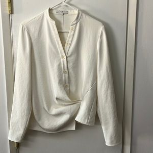 Tibi faux wrap button down shirt